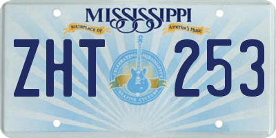 MS license plate ZHT253