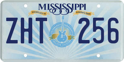 MS license plate ZHT256
