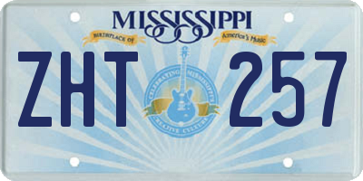 MS license plate ZHT257