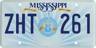 MS license plate ZHT261