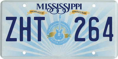 MS license plate ZHT264