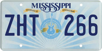 MS license plate ZHT266