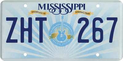 MS license plate ZHT267