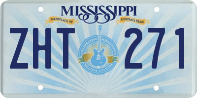 MS license plate ZHT271