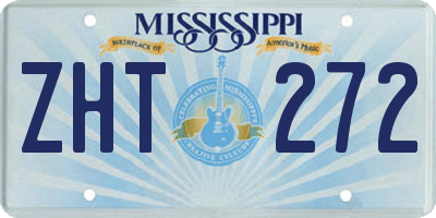 MS license plate ZHT272