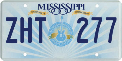 MS license plate ZHT277