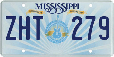 MS license plate ZHT279