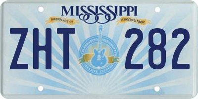 MS license plate ZHT282