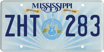 MS license plate ZHT283