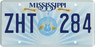 MS license plate ZHT284