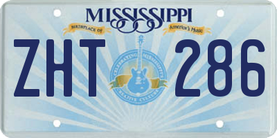 MS license plate ZHT286