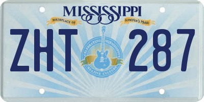 MS license plate ZHT287