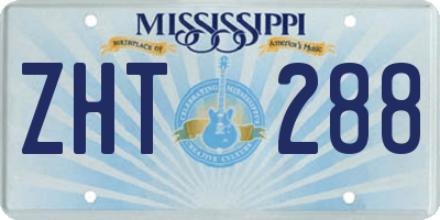 MS license plate ZHT288