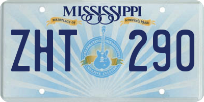 MS license plate ZHT290