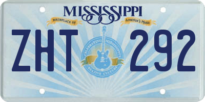 MS license plate ZHT292