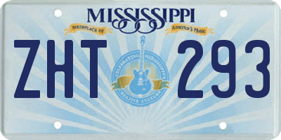 MS license plate ZHT293