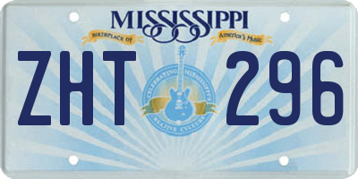 MS license plate ZHT296