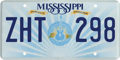 MS license plate ZHT298