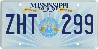 MS license plate ZHT299
