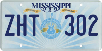 MS license plate ZHT302