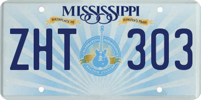 MS license plate ZHT303