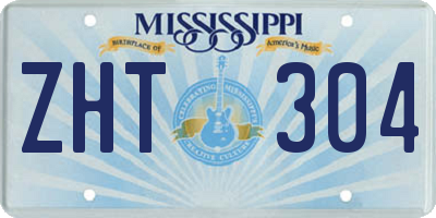 MS license plate ZHT304