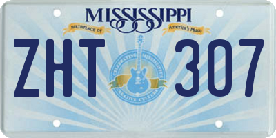MS license plate ZHT307