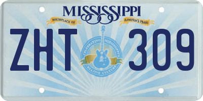 MS license plate ZHT309
