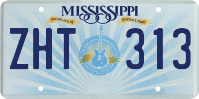 MS license plate ZHT313