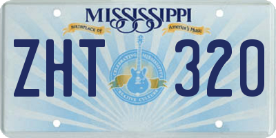 MS license plate ZHT320