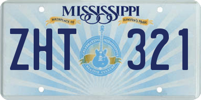 MS license plate ZHT321