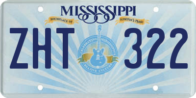 MS license plate ZHT322