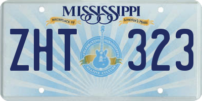 MS license plate ZHT323