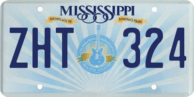 MS license plate ZHT324
