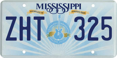 MS license plate ZHT325