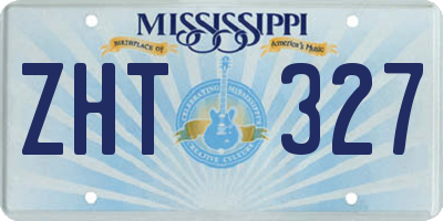 MS license plate ZHT327