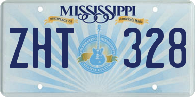 MS license plate ZHT328
