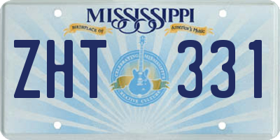 MS license plate ZHT331
