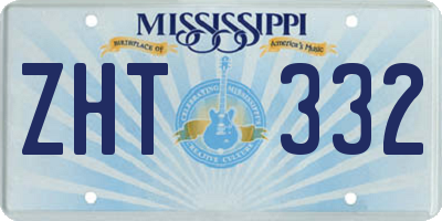 MS license plate ZHT332