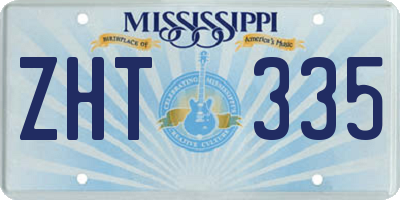 MS license plate ZHT335