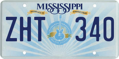 MS license plate ZHT340