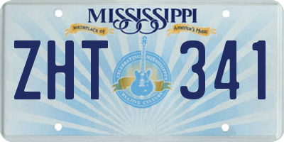 MS license plate ZHT341