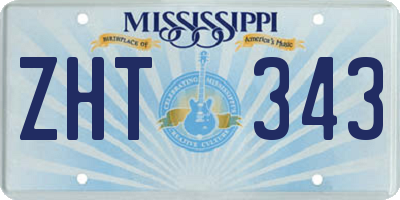 MS license plate ZHT343