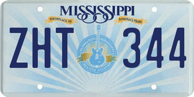 MS license plate ZHT344