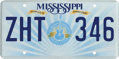 MS license plate ZHT346