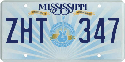 MS license plate ZHT347