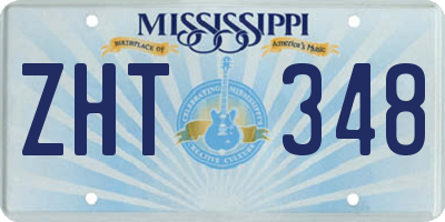 MS license plate ZHT348