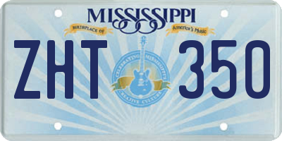 MS license plate ZHT350