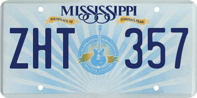 MS license plate ZHT357