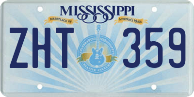 MS license plate ZHT359